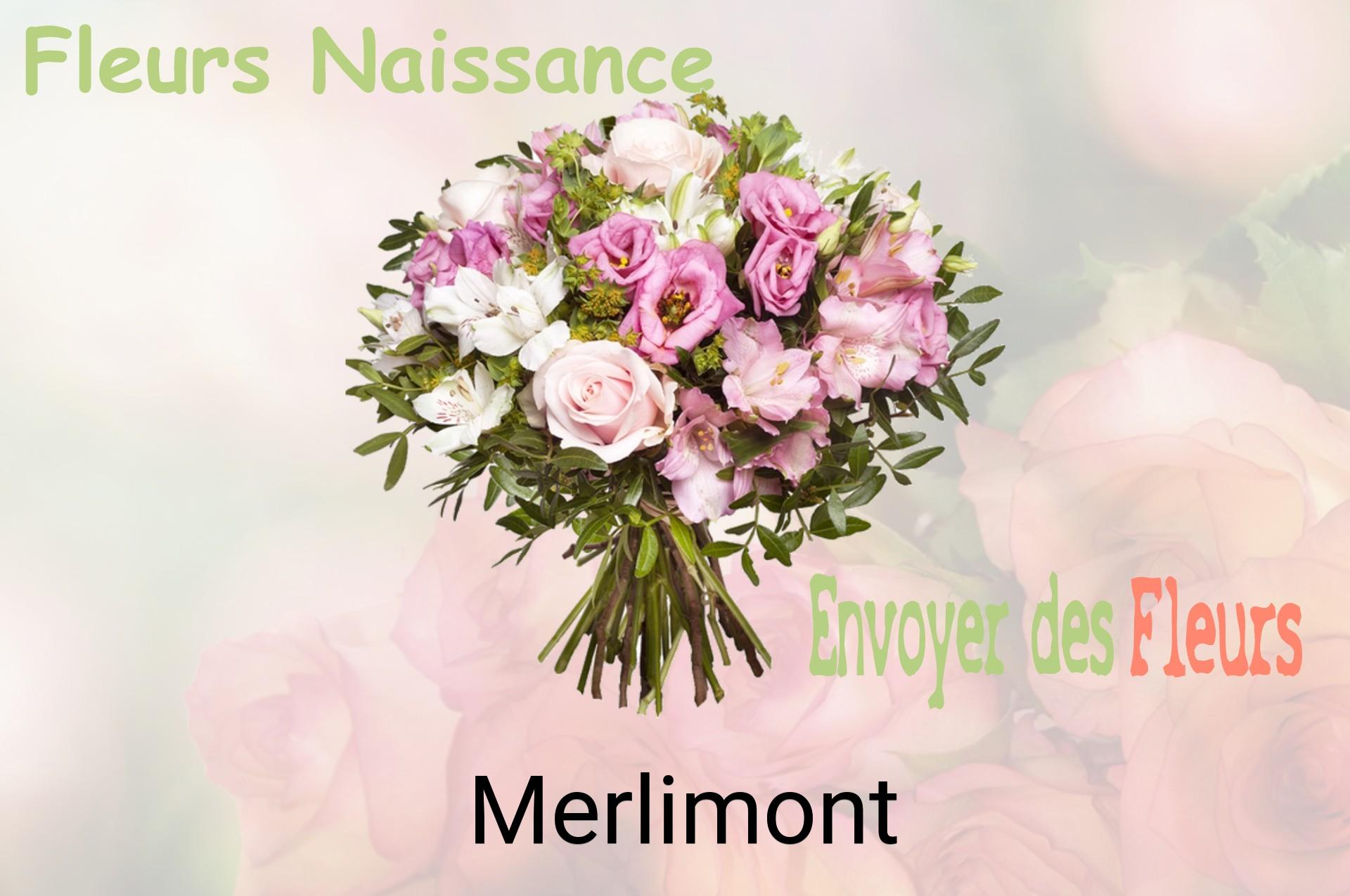 Bouquet de fleurs de naissance livré à Merlimont